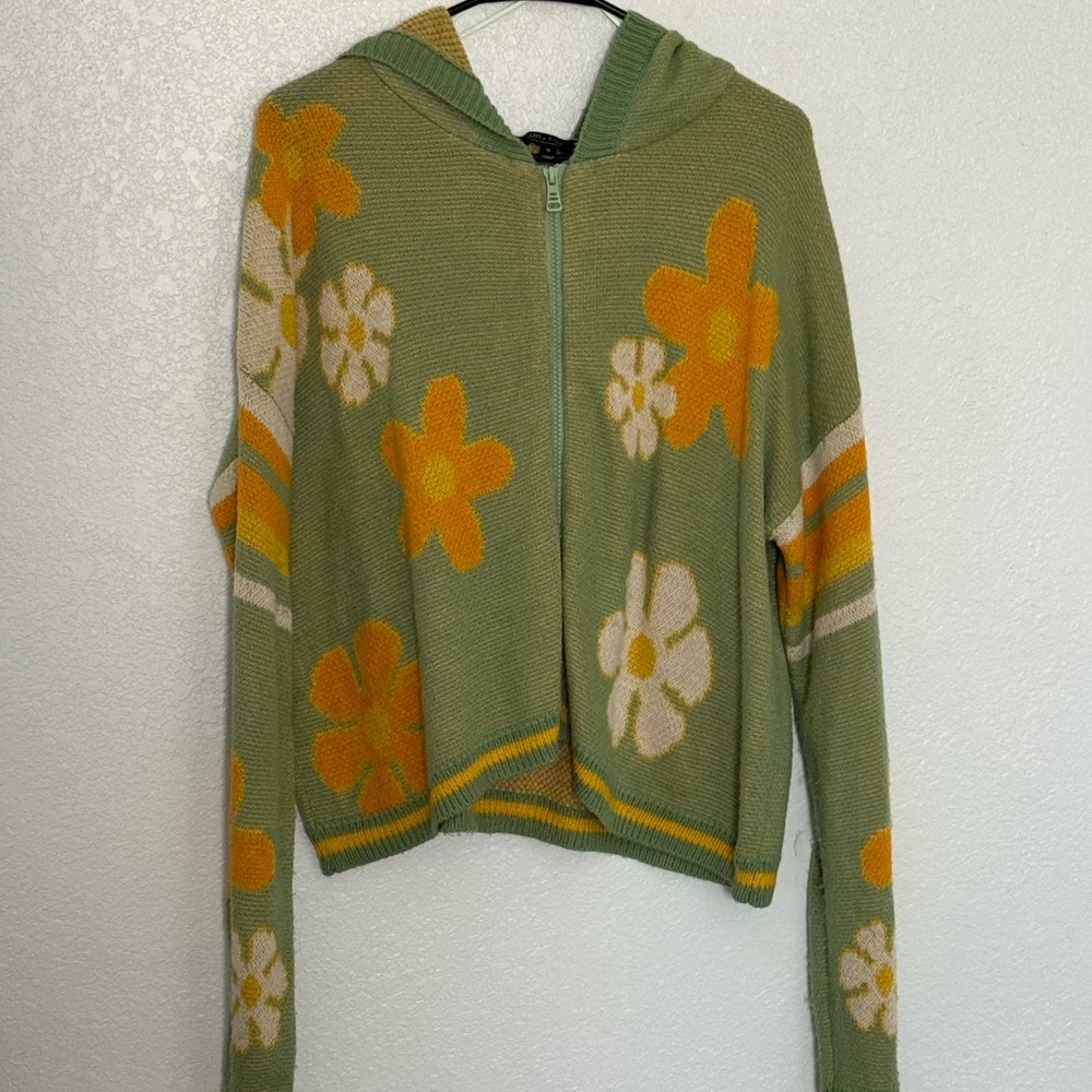 VTG | Y2K | Witty Fox | Daisy Zip-Up Hoodie